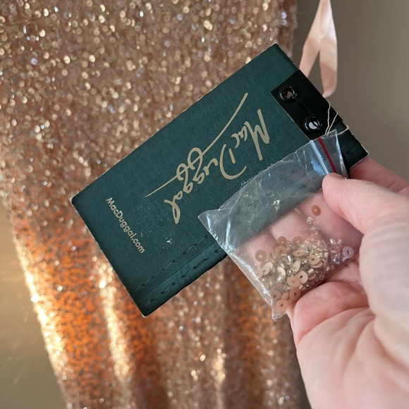 Mac Duggal Sequin High Slit Gown - Picture 13 of 16